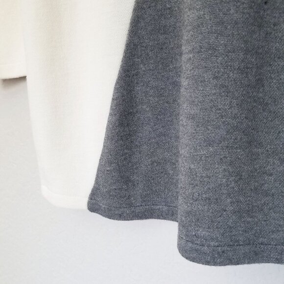 Zara Soft Knit Mock Neck Two Tone Tunic Sweater Mini Dress Ivory Gray Size M - Picture 9 of 14